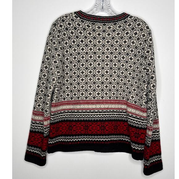 Vintage SKYR Norway Wool Cardigan Nordic Pewter Clasp Selbu snowflake medium - Picture 4 of 13